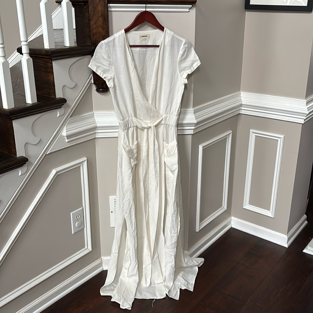 LIKE NEW l’agence wrap linen dress sz small